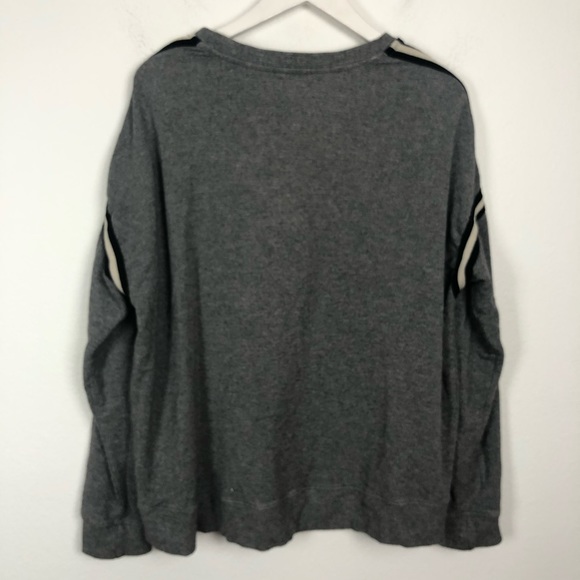 Sundry side stripe gray pullover crew neck sweater - Picture 7 of 7